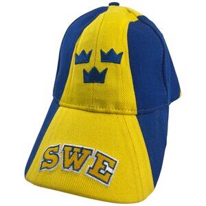 Sweden‎ Tre Kroner Baseball Hat Cap Adjustable Strap Embroidered Intersport